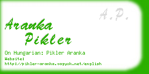 aranka pikler business card